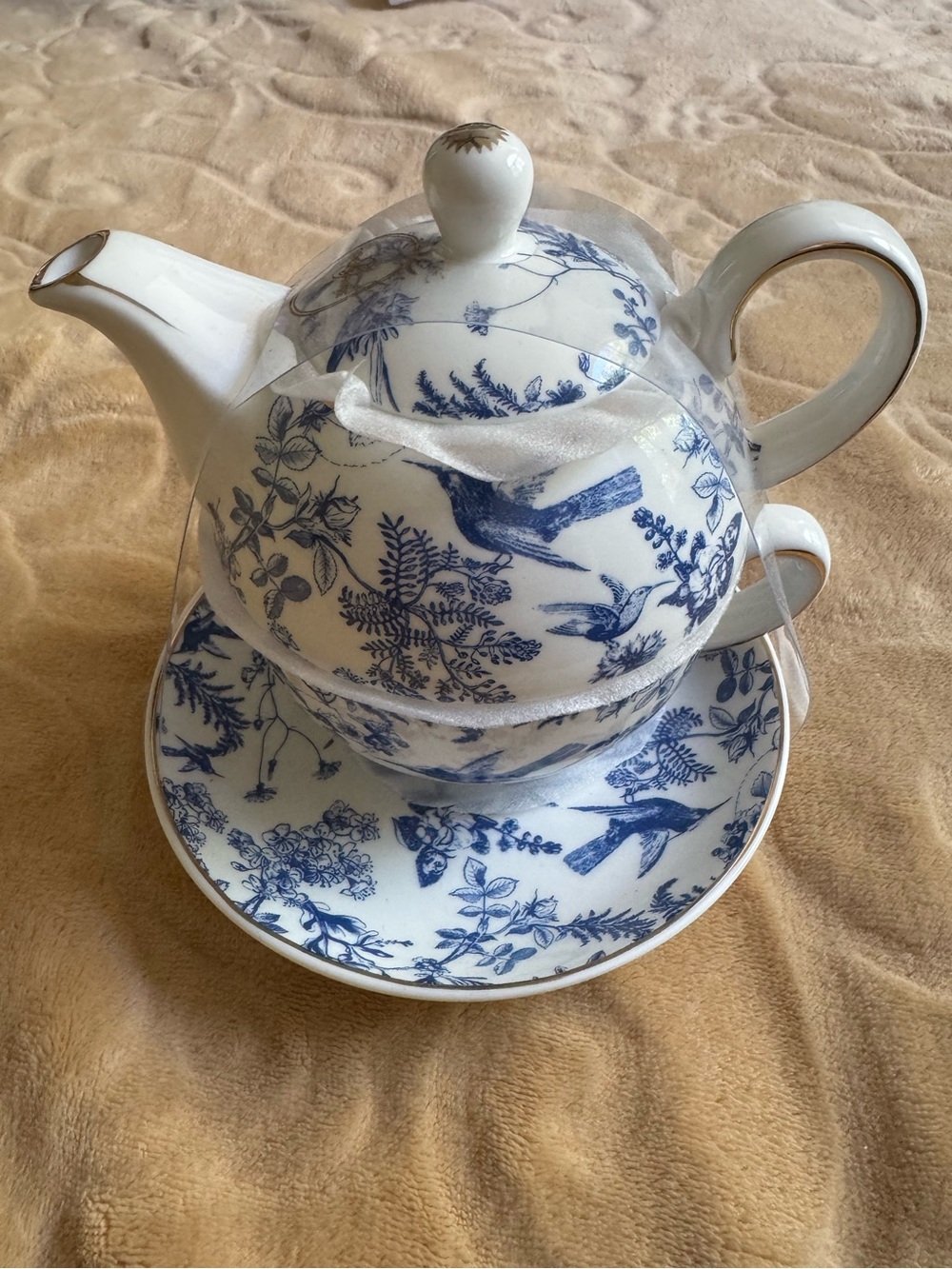 Grace Teaware - Tea for One (Stacking Teapot w/Cup & Saucer)